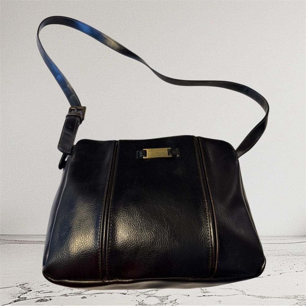 Liz Claiborne Black Leather Crossbody Bag